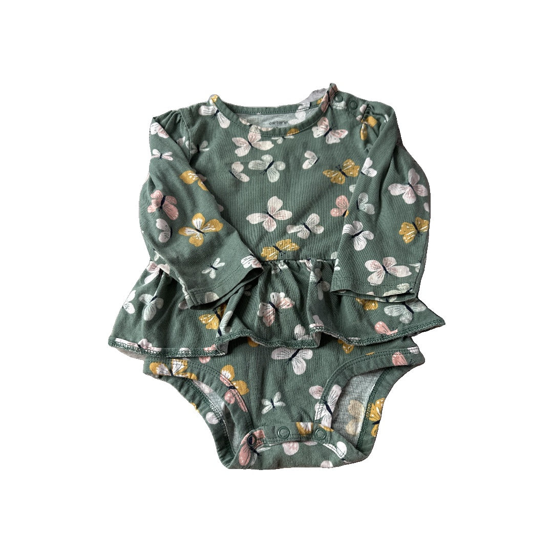 Carters Girls light green | pink | Yellow Long Sleeve T-Shirt Size: 12 months light green | pink | Yellow