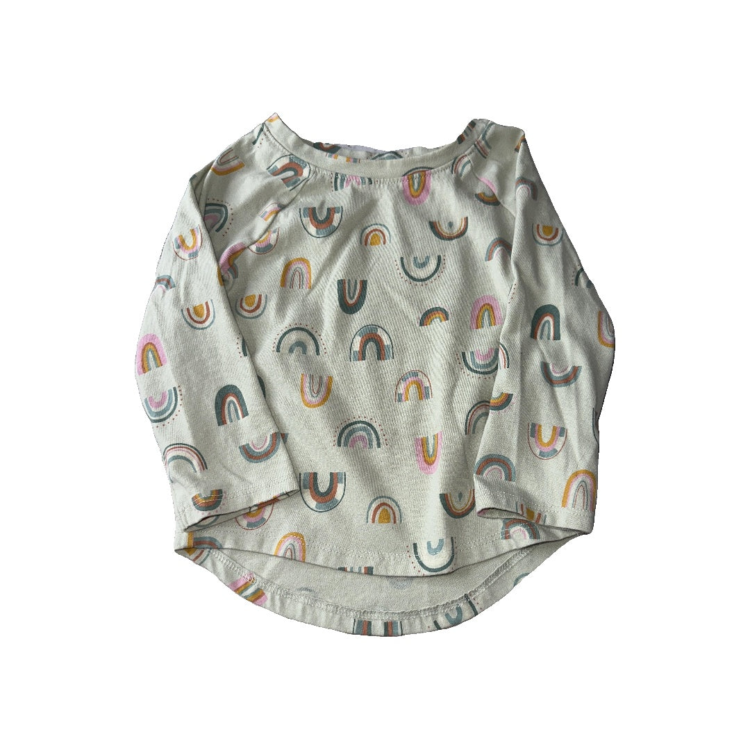 Cat & Jack Girls light green | Rainbow Long Sleeve T-Shirt Size: 18 months light green | Rainbow