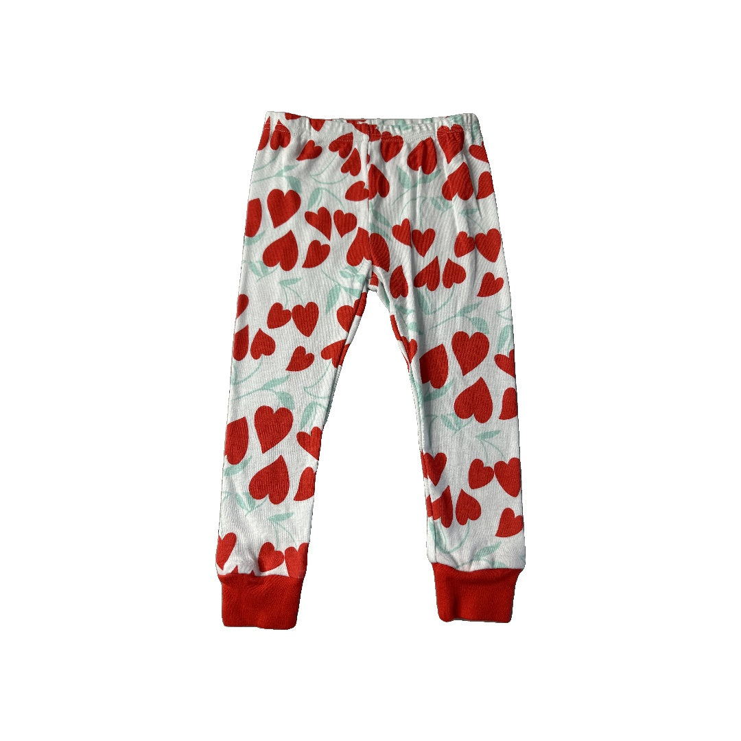 Carters Girls light green | Red | Hearts Pants Size: 24 months light green | Red | Hearts