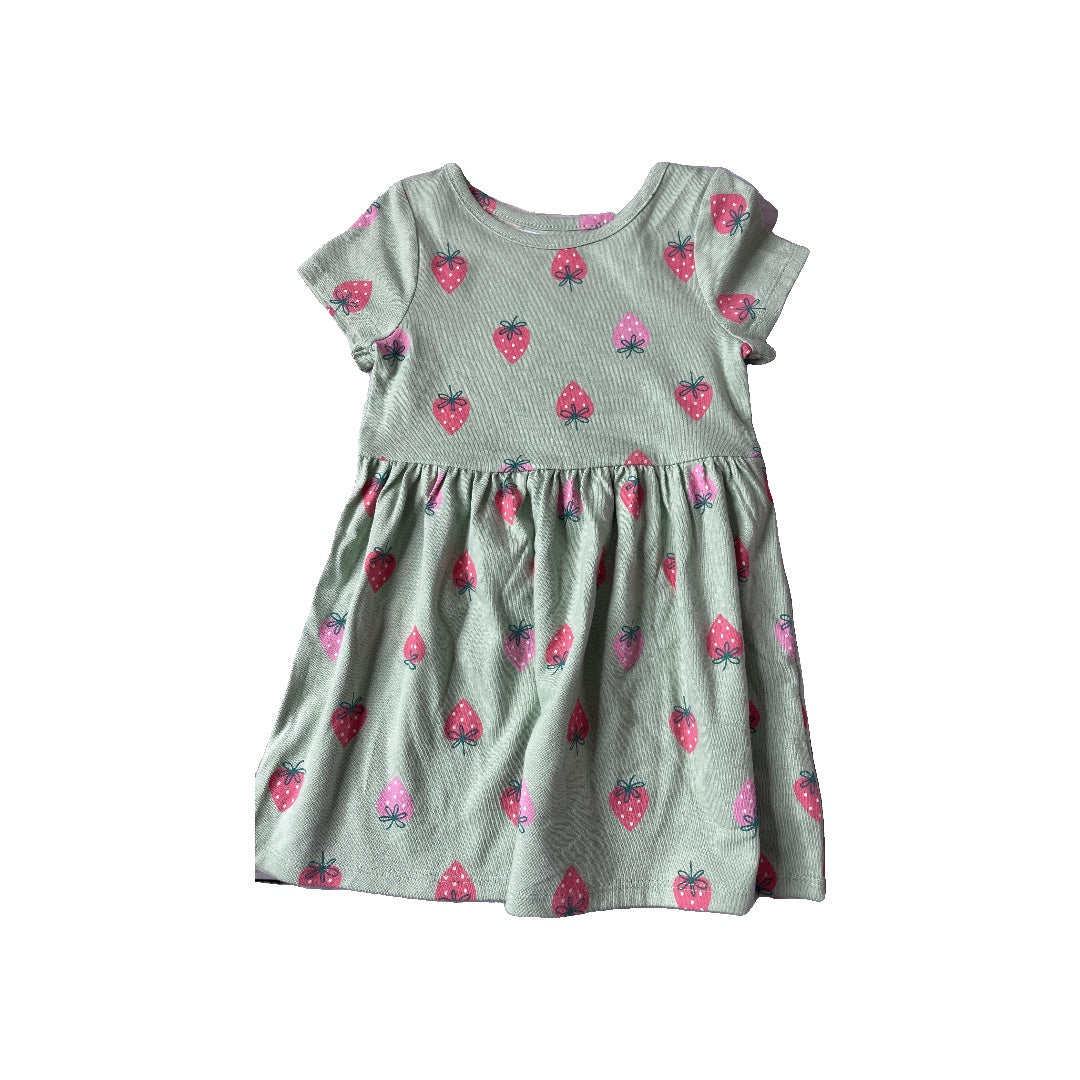 Cat & Jack Girls light green | Red Dress Size: 2T light green | Red
