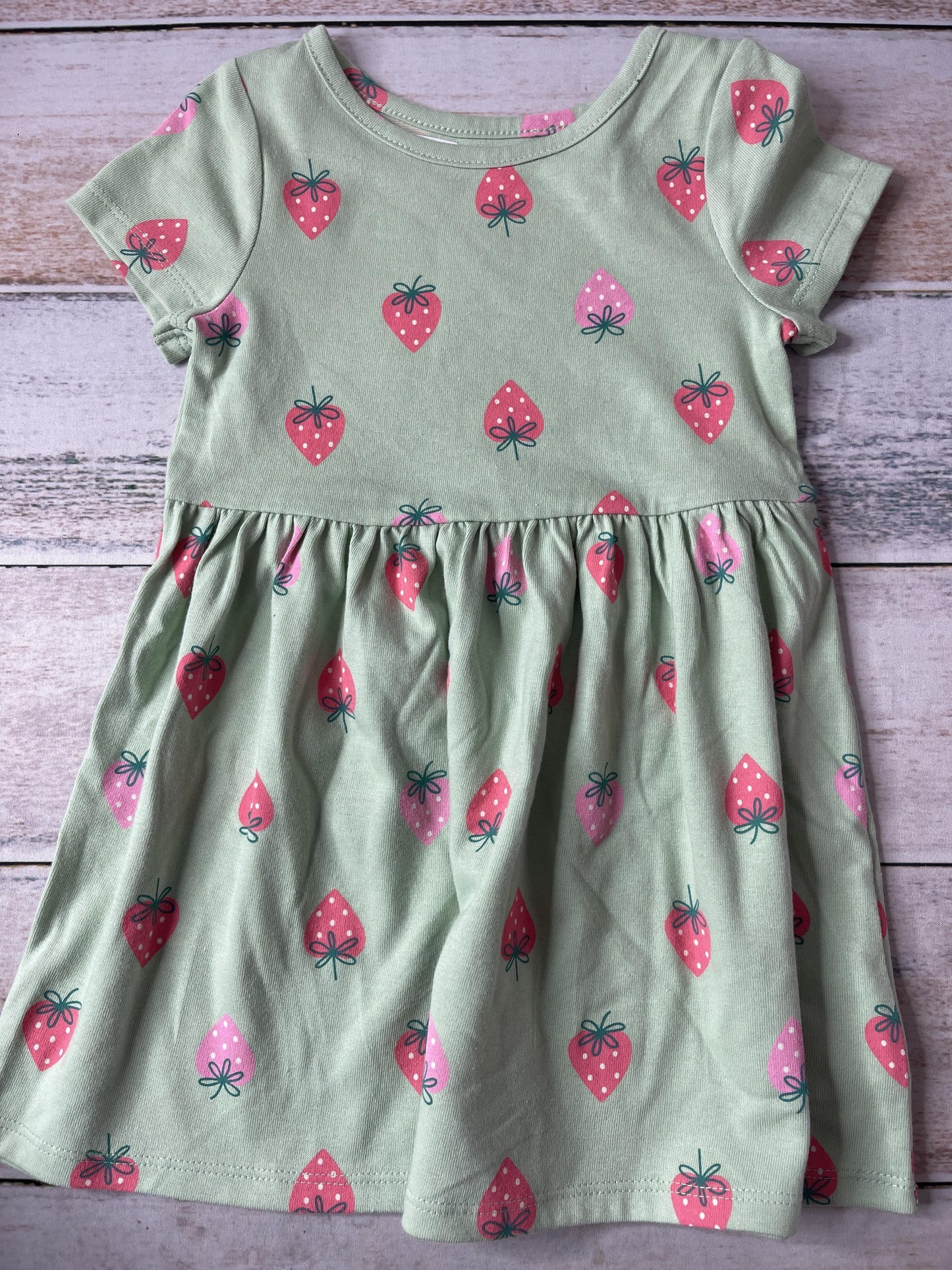 Cat & Jack Girls light green | Red Dress Size: 2T light green | Red