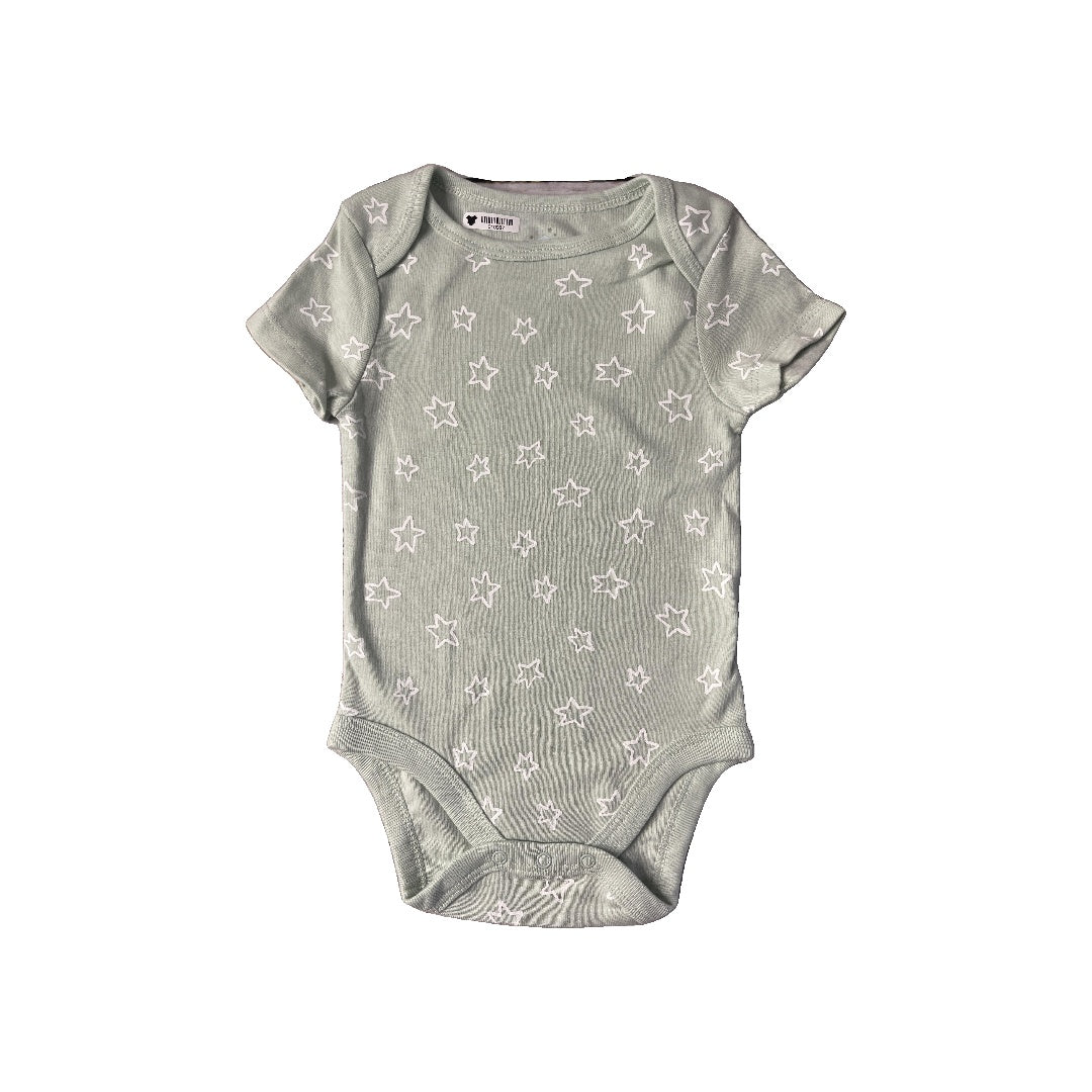 Cloud Island Unisex light green | Stars Onesie Size: 6-9 months light green | Stars