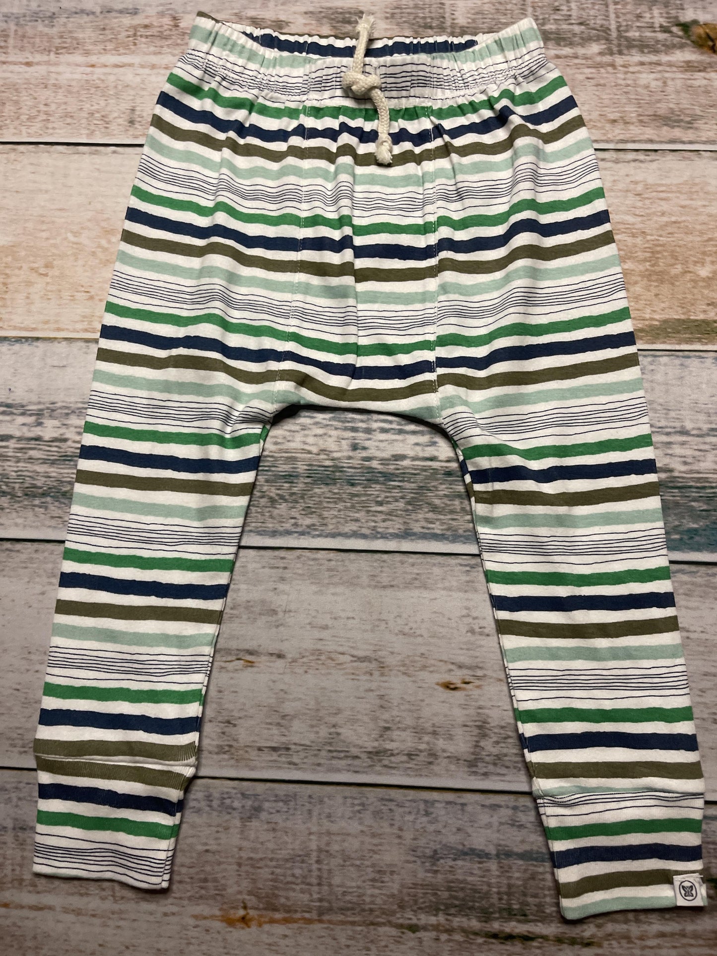 Honest Co Boys light green | Striped | White | Grey | Navy Blue Pants Size: 18 months light green | Striped | White | Grey | Navy Blue