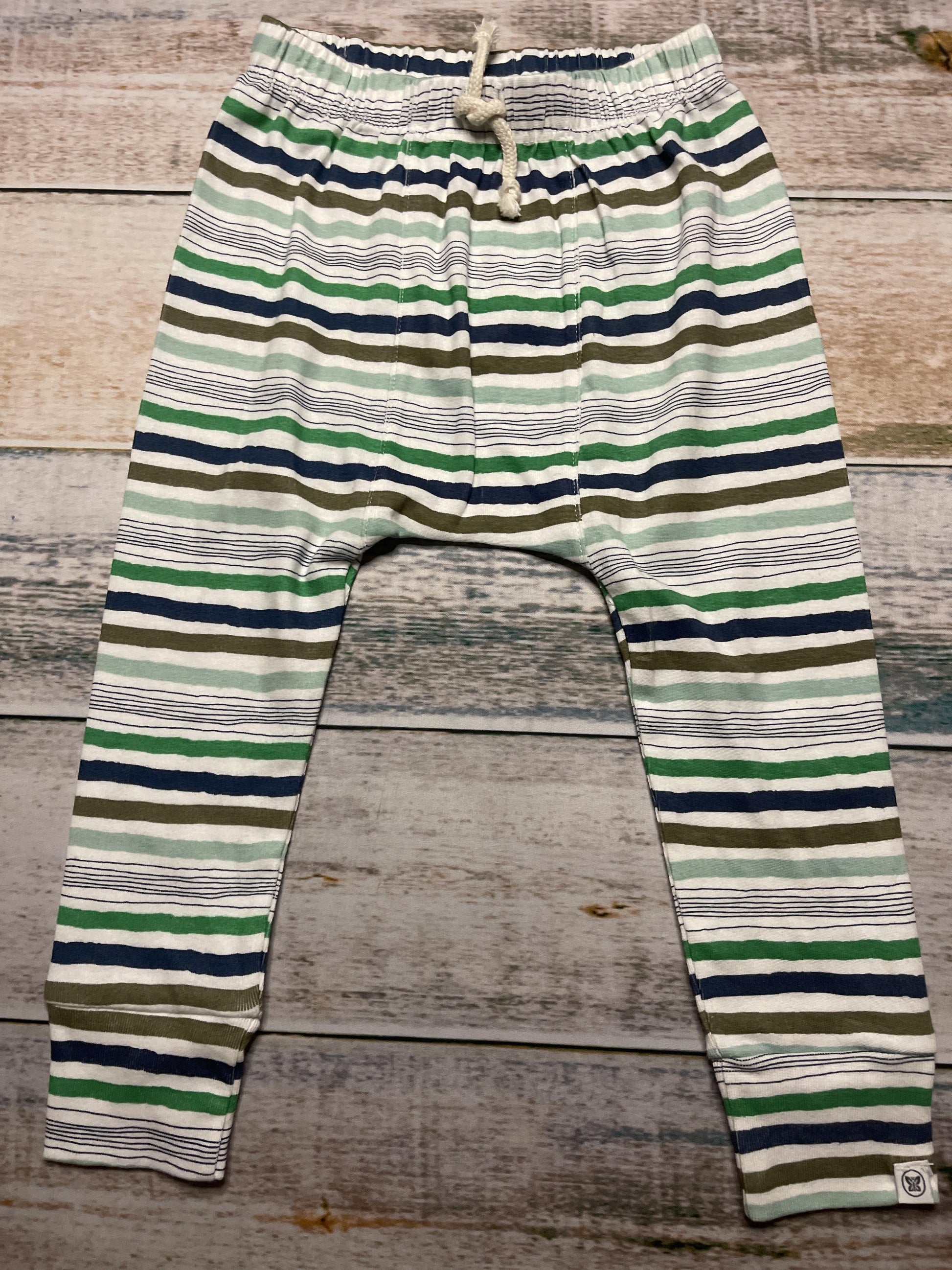 Honest Co Boys light green | Striped | White | Grey | Navy Blue Pants Size: 18 months light green | Striped | White | Grey | Navy Blue