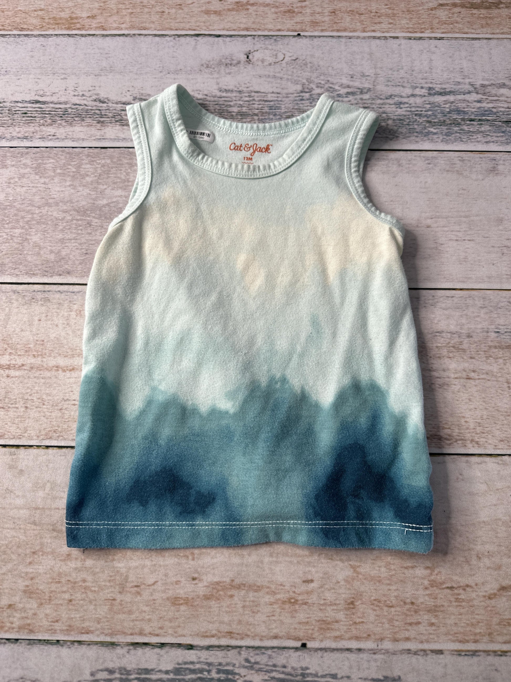 Cat & Jack Boys light green | Teal | Tie Dye Tank Top Size: 12 months light green | Teal | Tie Dye