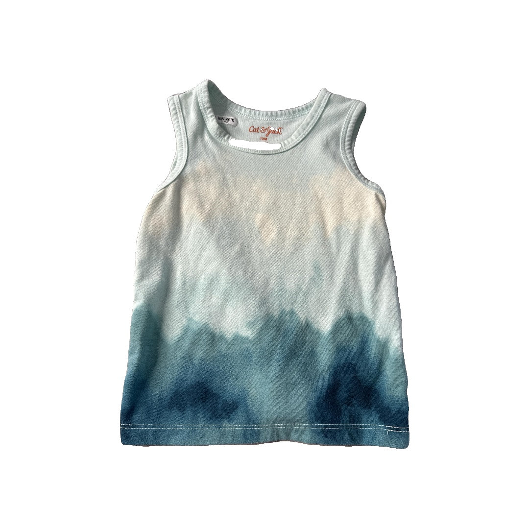 Cat & Jack Boys light green | Teal | Tie Dye Tank Top Size: 12 months light green | Teal | Tie Dye
