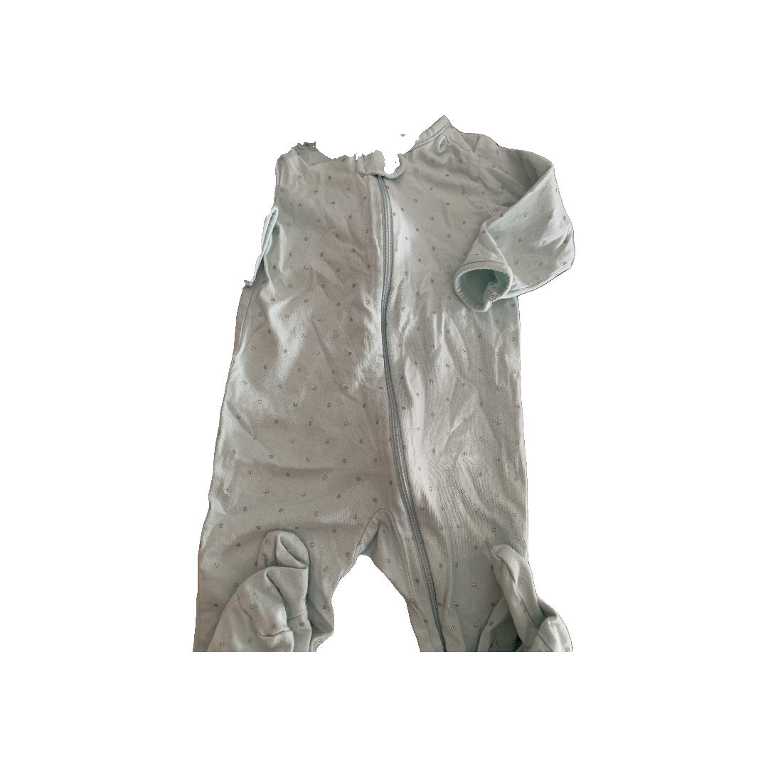 Carters Girls light green | Turquoise | polka dot Pajamas Size: 6-9 months light green | Turquoise | polka dot