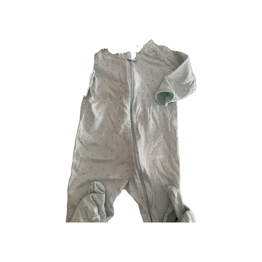 Carters Girls light green | Turquoise | polka dot Pajamas Size: 6-9 months light green | Turquoise | polka dot