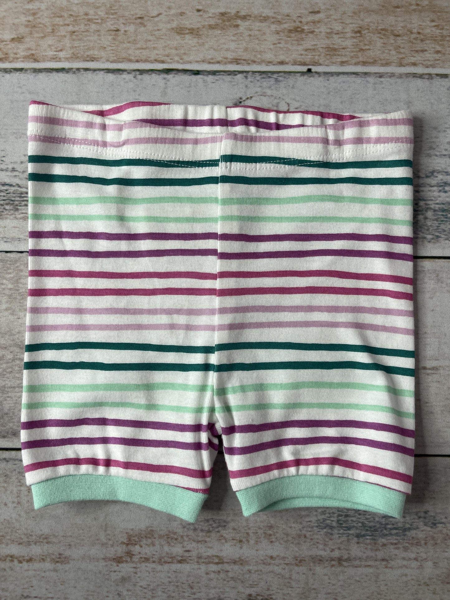 Honest Co Girls light green | Turquoise | White | pink | Striped Pajamas Size: 24 months light green | Turquoise | White | pink | Striped