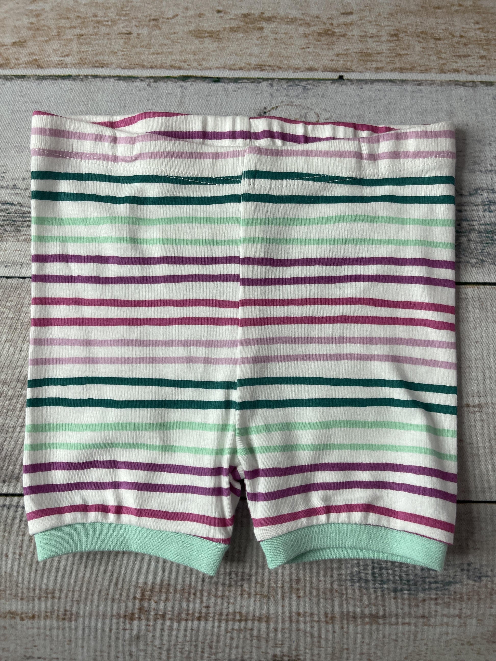Honest Co Girls light green | Turquoise | White | pink | Striped Pajamas Size: 24 months light green | Turquoise | White | pink | Striped