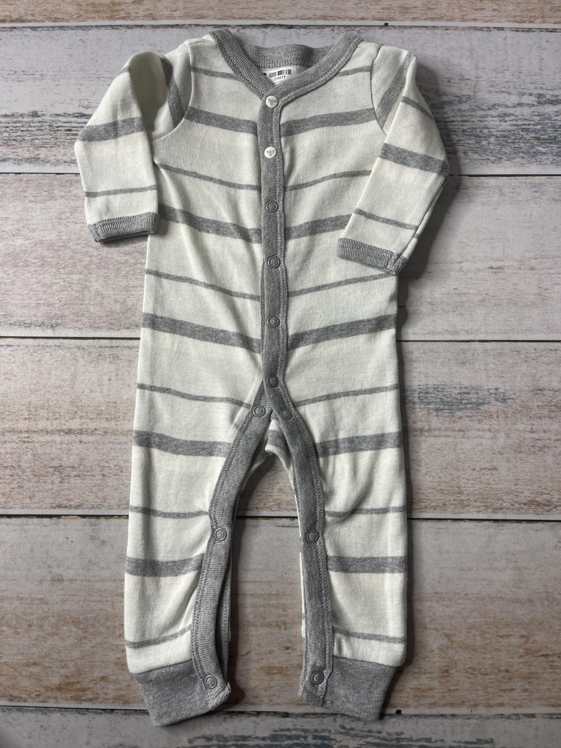 Burt's Bees Unisex light green | White | Grey | Stripe Long Sleeve Outfit Size: Preemie light green | White | Grey | Stripe