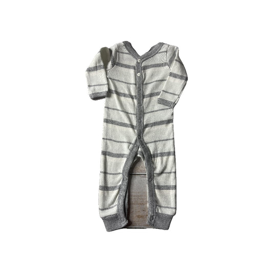 Burt's Bees Unisex light green | White | Grey | Stripe Long Sleeve Outfit Size: Preemie light green | White | Grey | Stripe