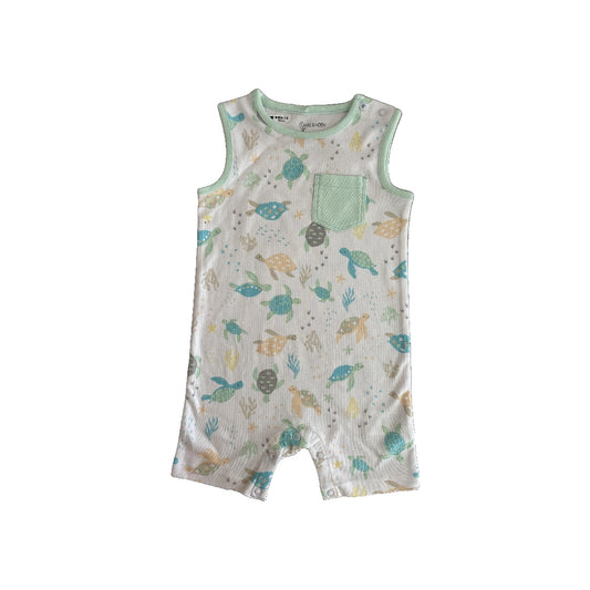 Mac & Moon Boys light green | White | Light Blue Romper Size: 24 months light green | White | Light Blue