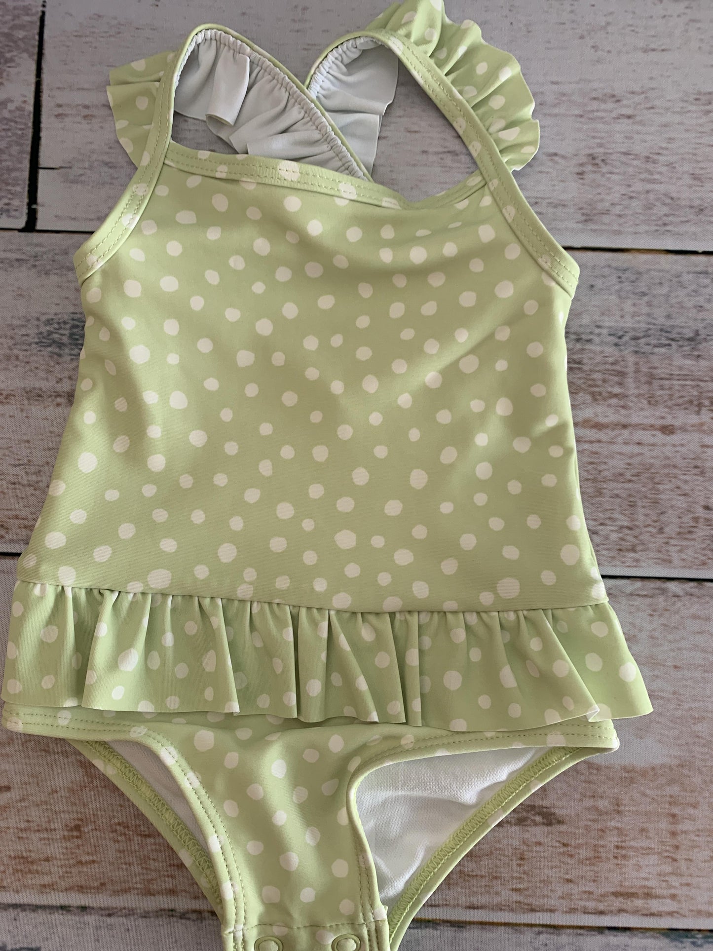 Carters Girls light green | White | polka dot Swimwear Size: 6 months light green | White | polka dot