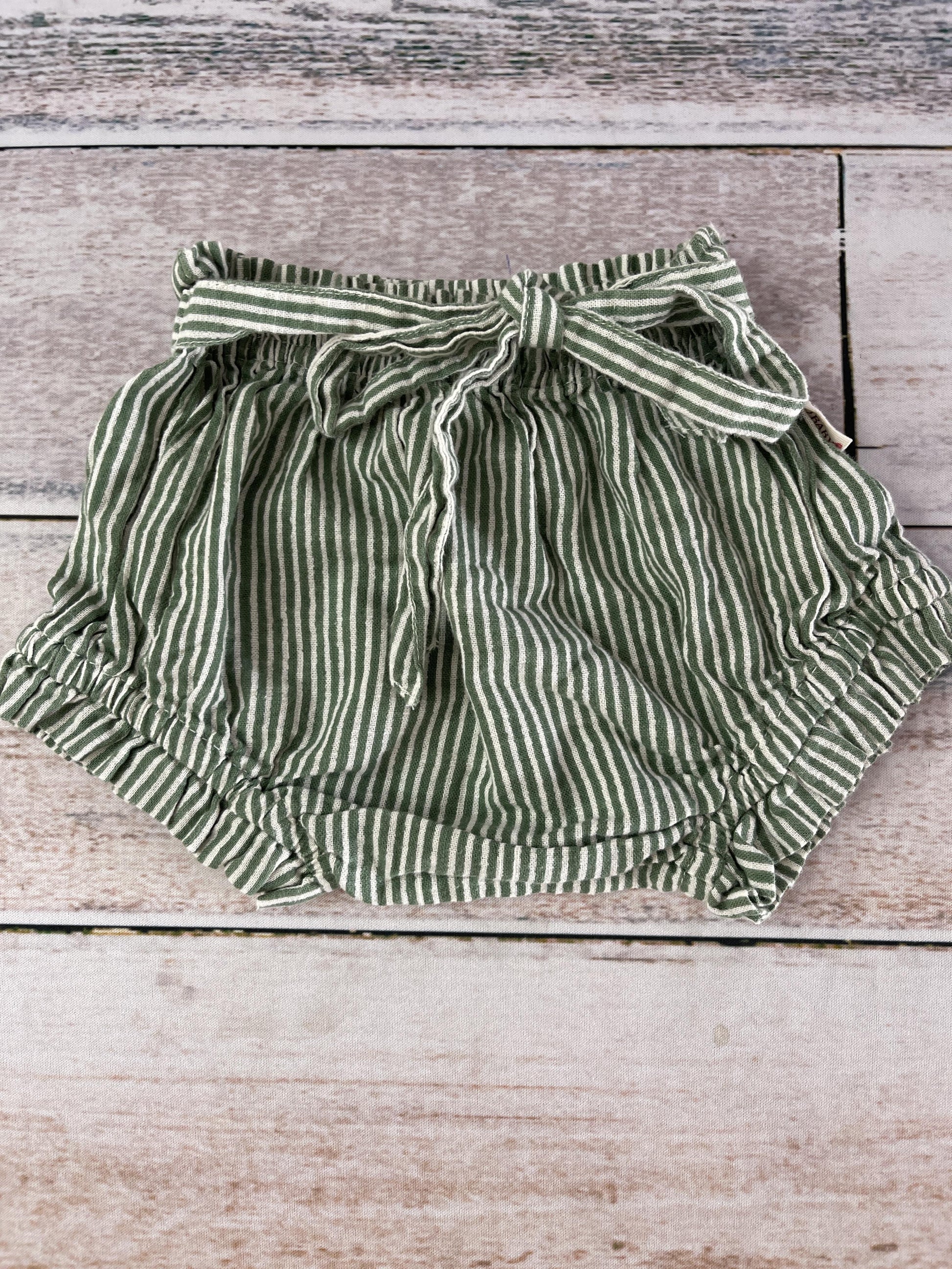 Yo Baby Girls light green | White | Stripe Shirt Size: 6-12 months light green | White | Stripe