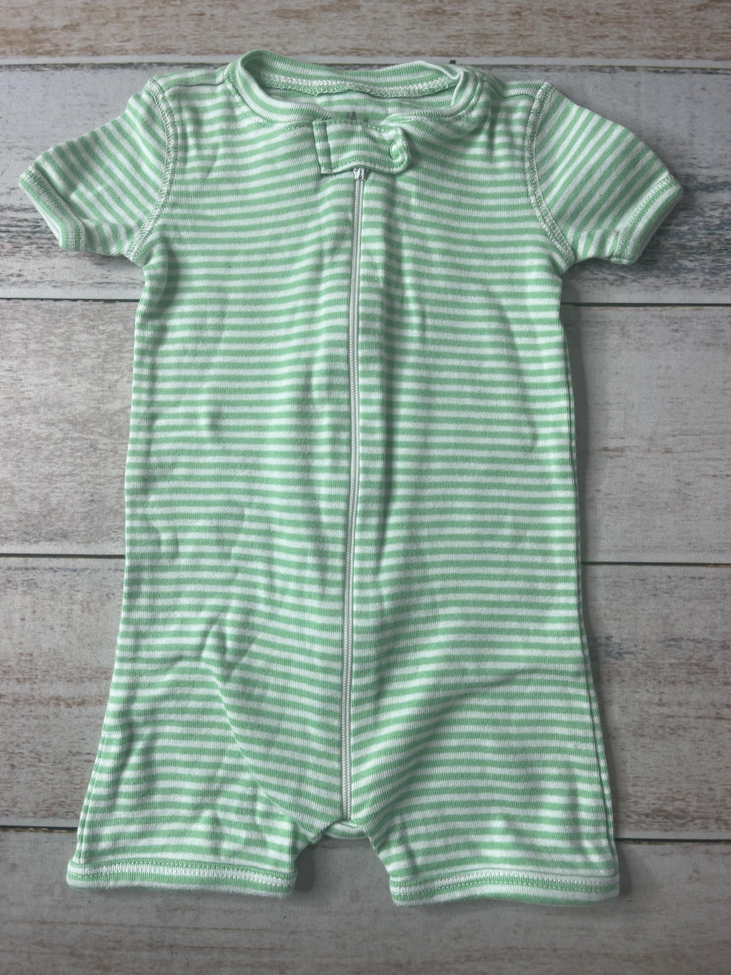 Primary Unisex light green | White | Stripe Romper Size: 6-9 months light green | White | Stripe