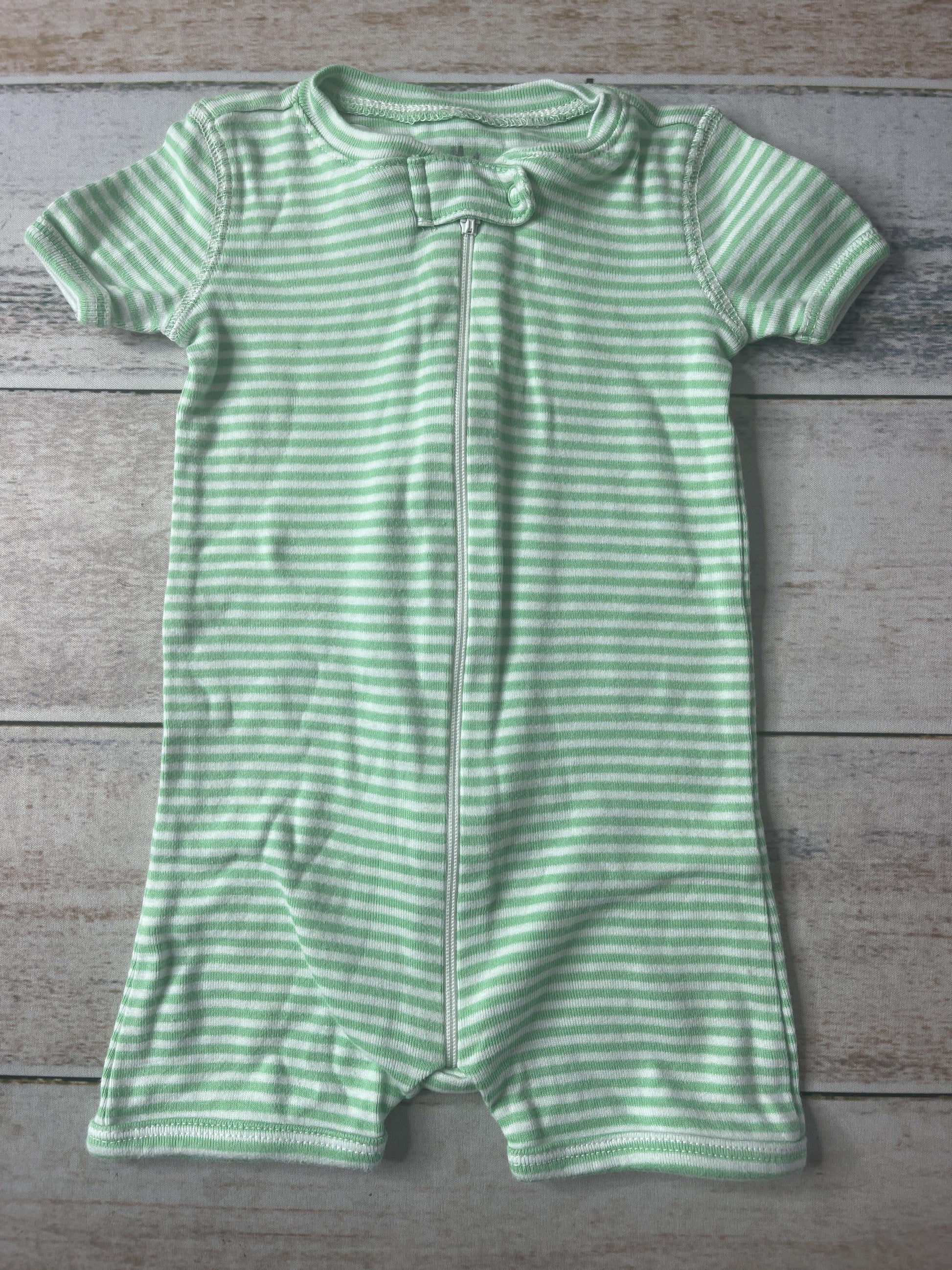 Primary Unisex light green | White | Stripe Romper Size: 6-9 months light green | White | Stripe