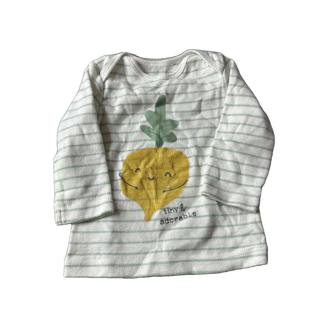 Carters Boys light green | White | Stripe Long Sleeve T-Shirt Size: 0-3 months light green | White | Stripe