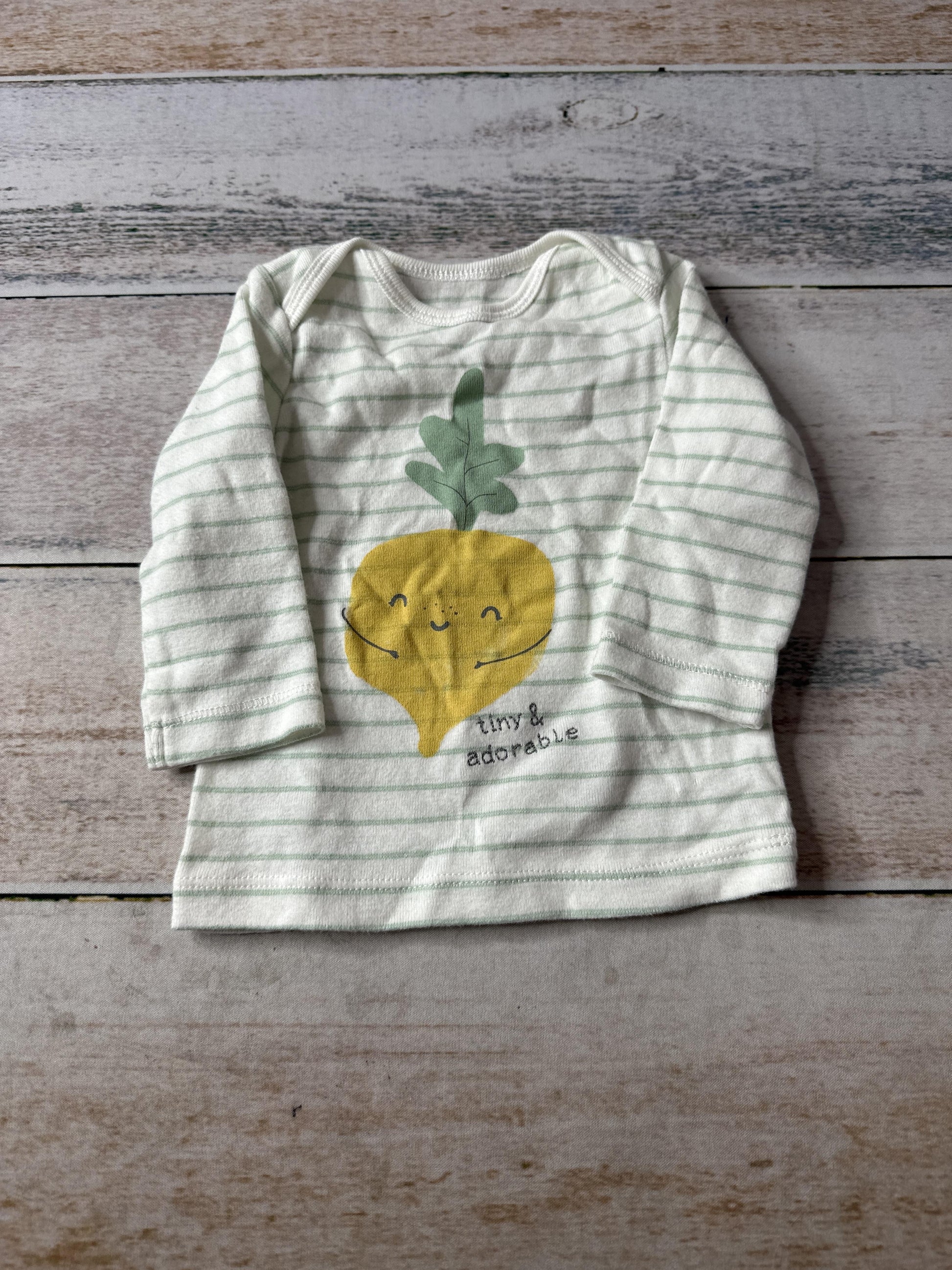 Carters Boys light green | White | Stripe Long Sleeve T-Shirt Size: 0-3 months light green | White | Stripe