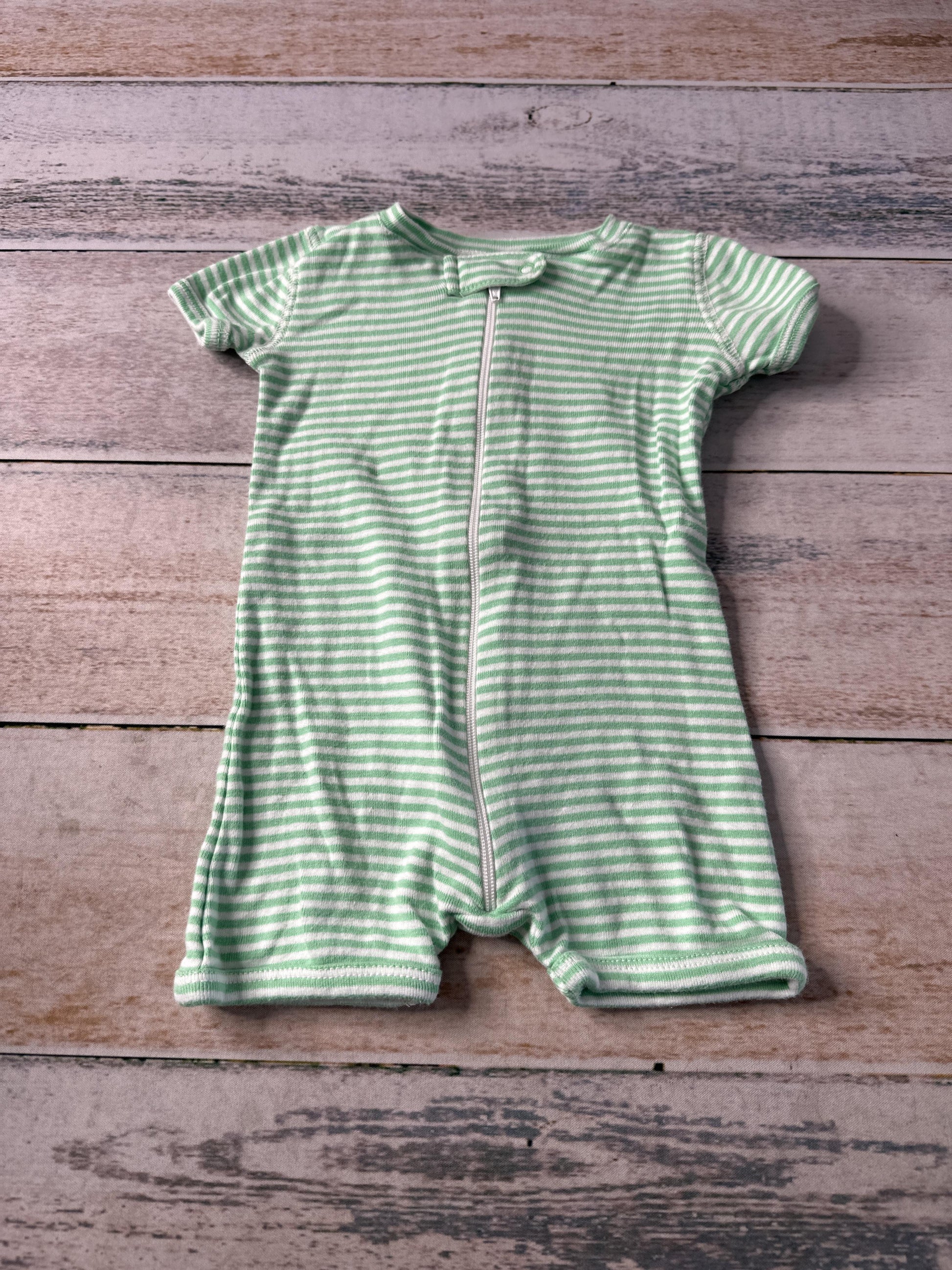 Primary Boys light green | White | Stripe Romper Size: 3-6 months light green | White | Stripe