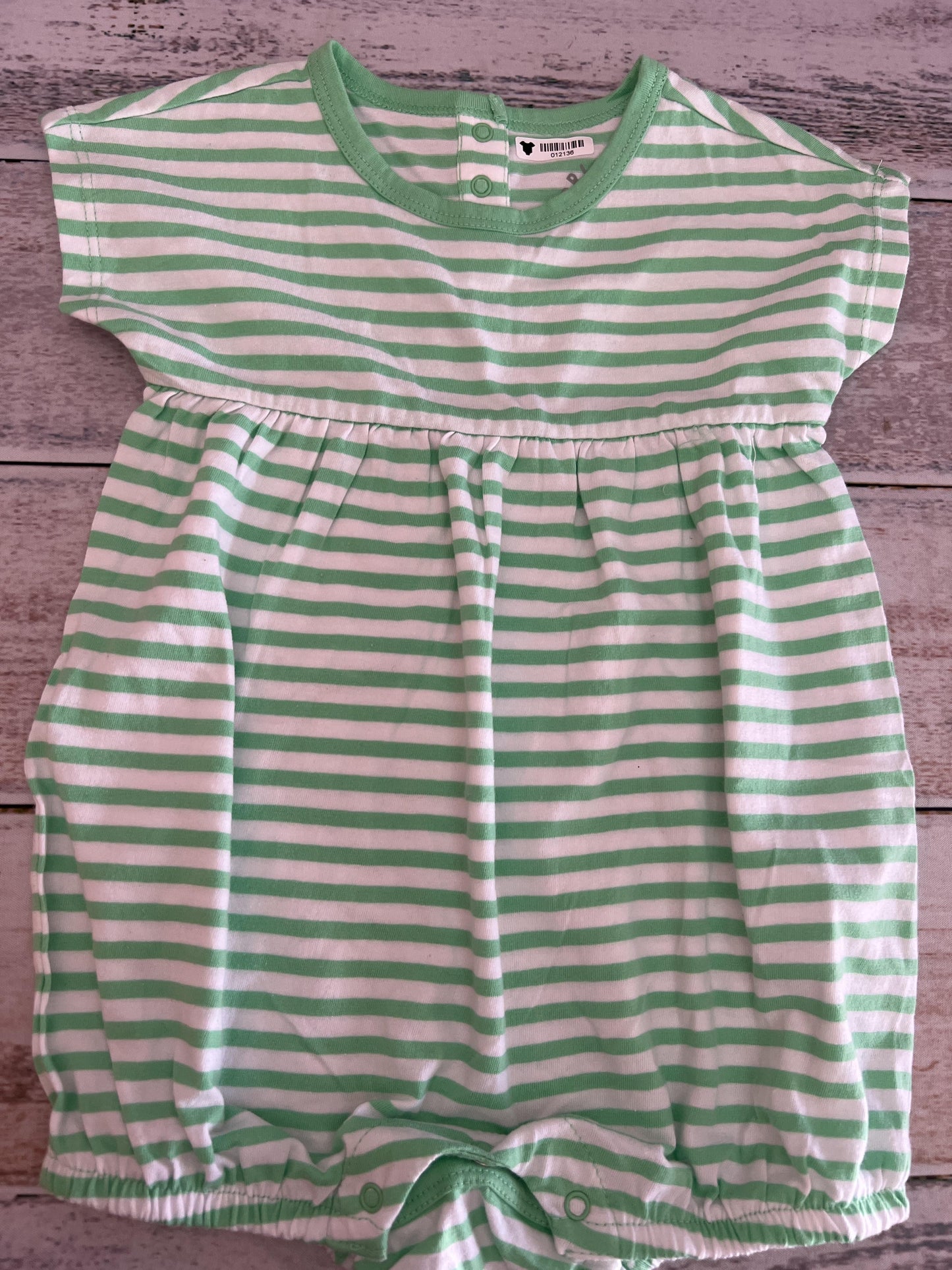 Primary Girls light green | White | Stripe Romper Size: 12-18 months light green | White | Stripe