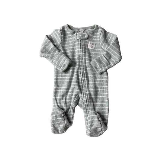Carters Unisex light green | White | Striped Pajamas Size: Newborn light green | White | Striped