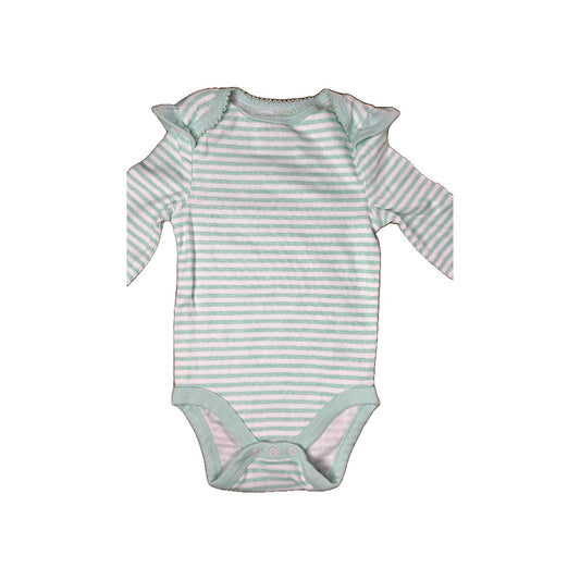 Cloud Island Girls light green | White | Striped Onesie Size: 6-9 months light green | White | Striped