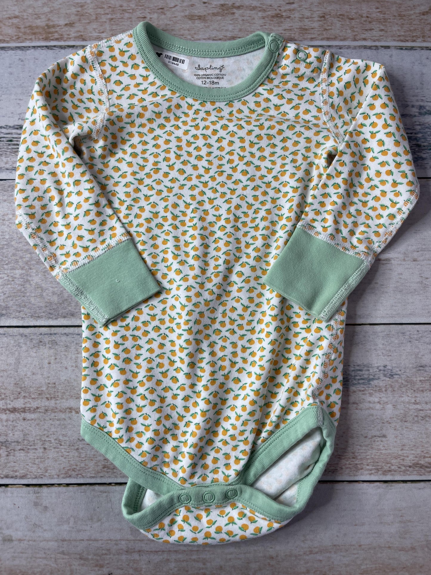 Sapling Girls light green | White | Yellow Onesie Size: 12-18 months light green | White | Yellow
