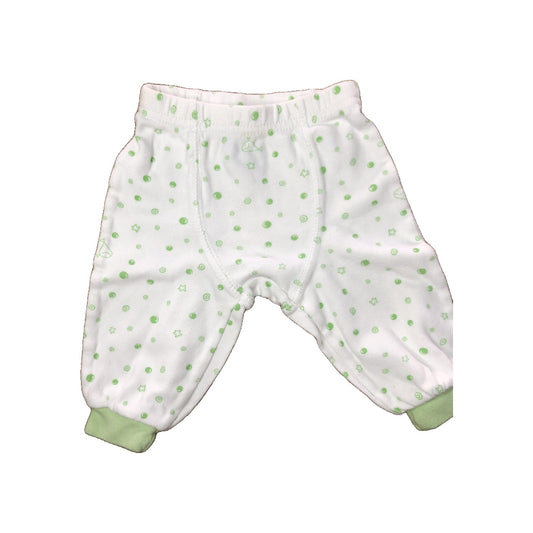 Gagou Tagou Unisex light green | White Pants Size: Newborn light green | White