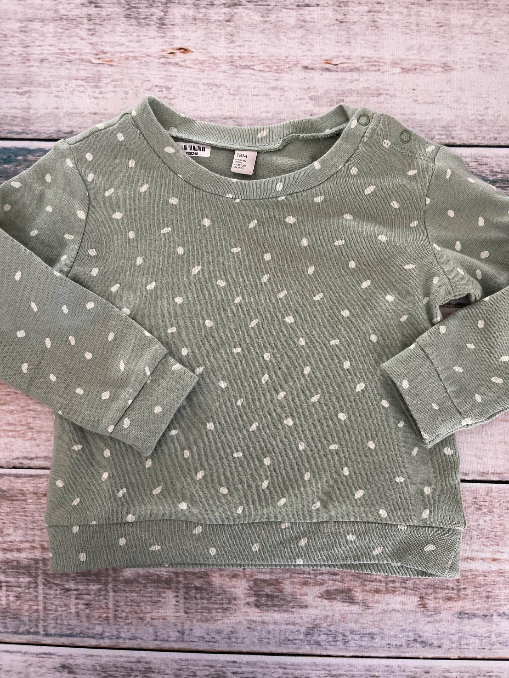 Nordstrom Girls light green | White Long Sleeve T-Shirt Size: 18 months light green | White