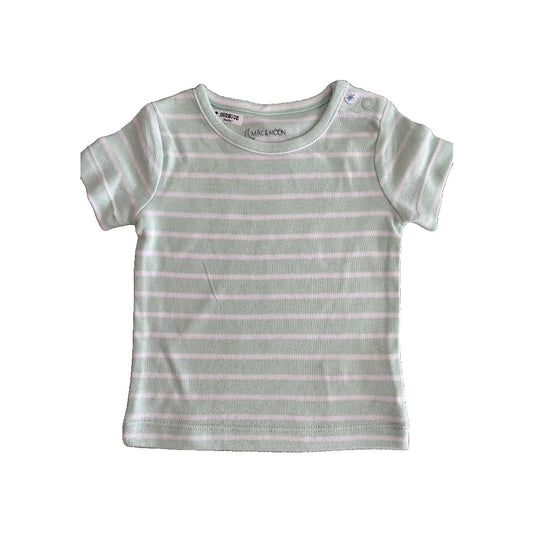 Mac & Moon Unisex light green | White T-Shirt Size: 6 months light green | White