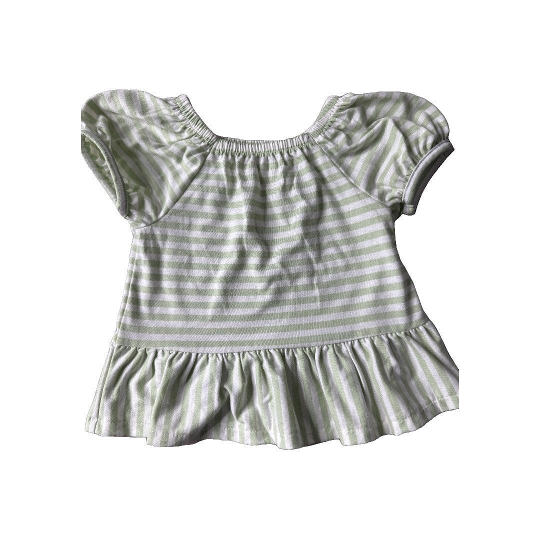 Cat & Jack Girls light green | White T-Shirt Size: 3T light green | White