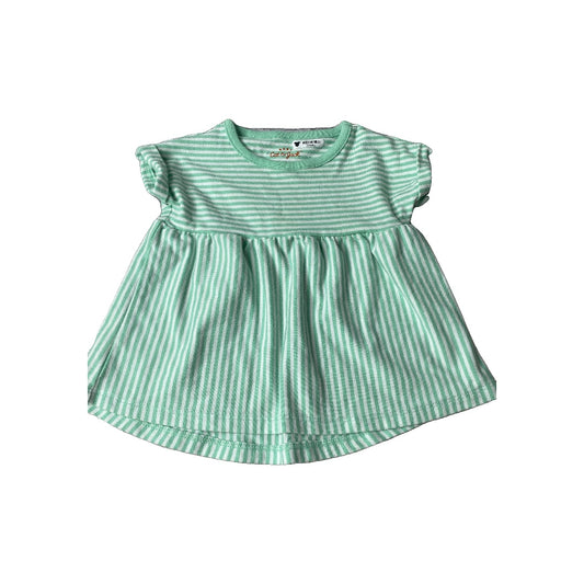 Cat & Jack Girls light green | Wool White | Striped T-Shirt Size: 3-6 months light green | Wool White | Striped
