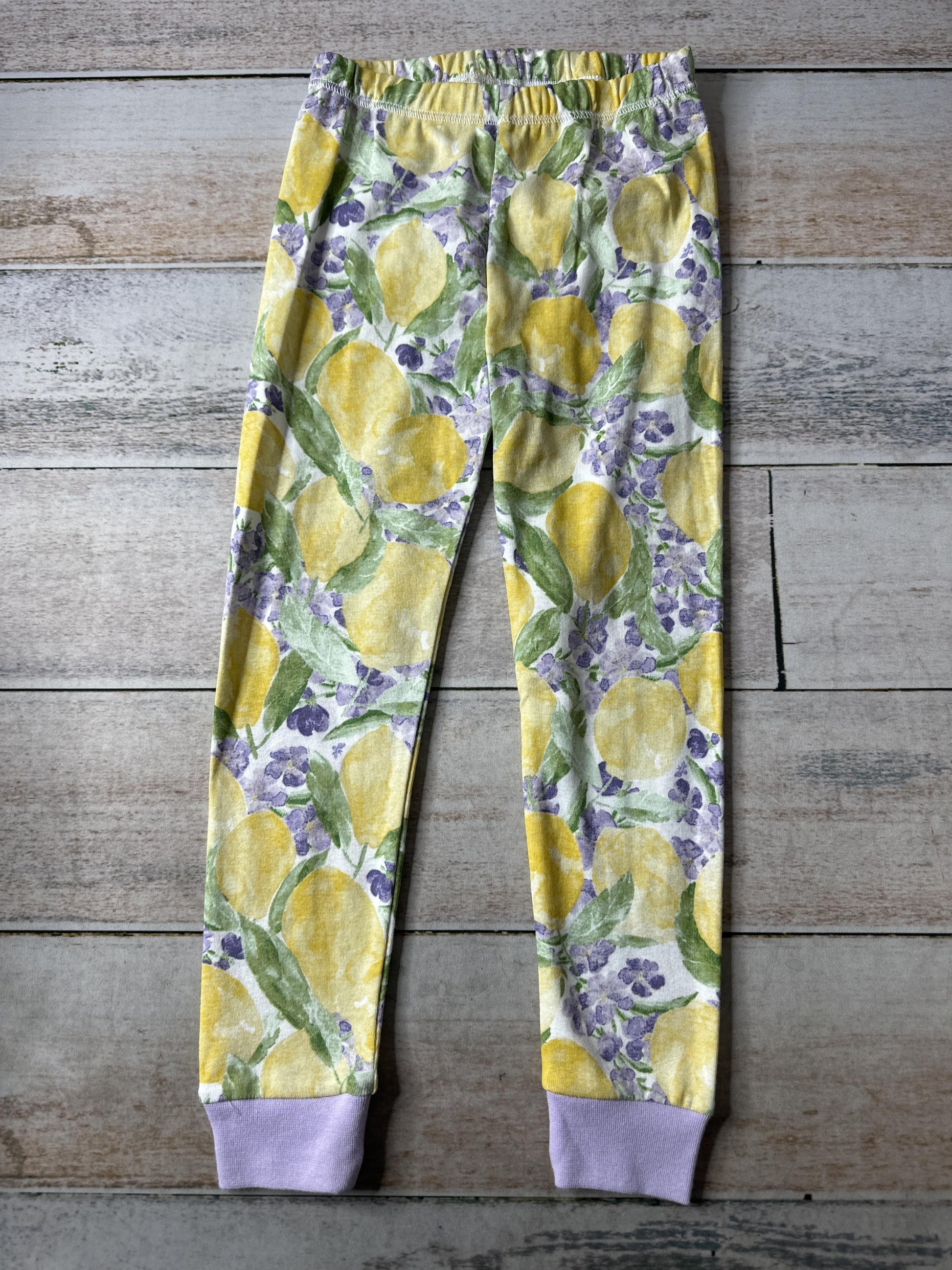 Burt's Bees Girls light green | Yellow | purple Pajamas Size: 4T light green | Yellow | purple