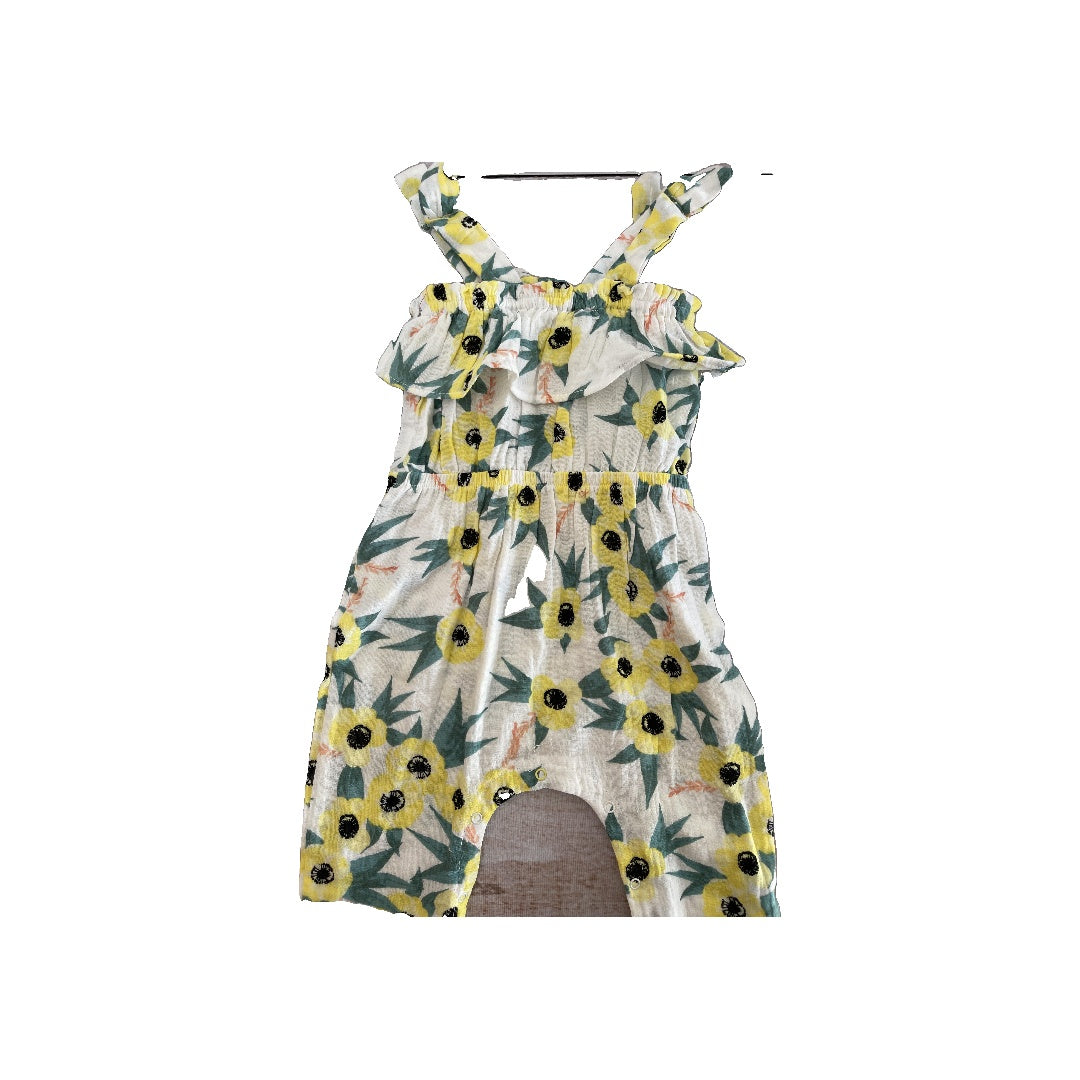Jessica Simpson Girls light green | Yellow Romper Size: 18-24 months light green | Yellow