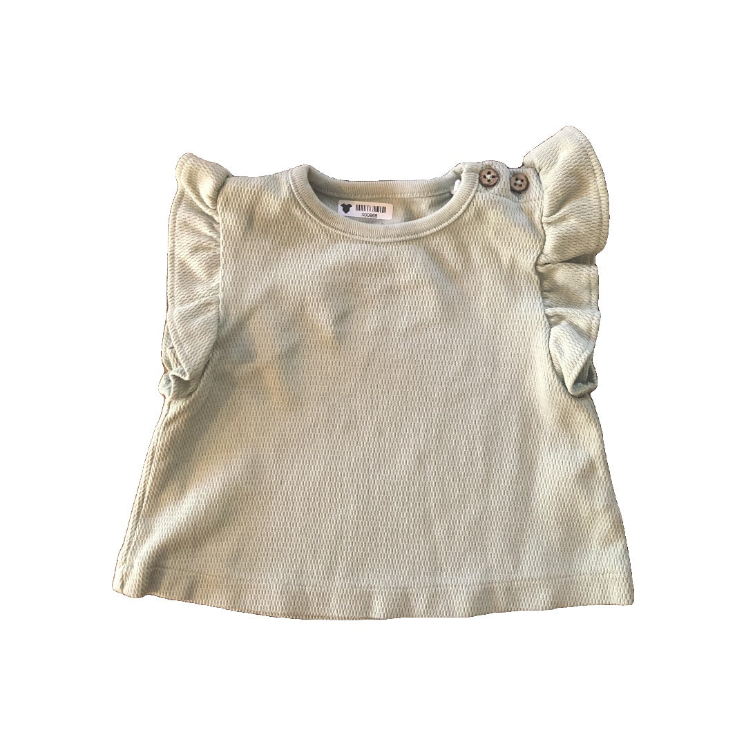 Oliver & Rain Girls light green Shirt Size: 6 months light green