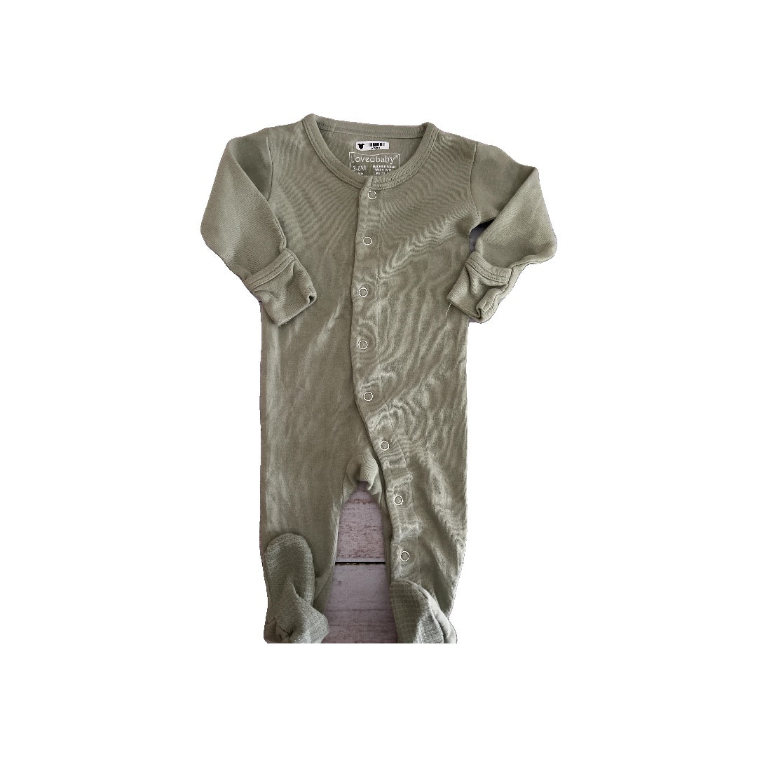 L‚Äôoved Baby Boys light green Pajamas Size: 3-6 months light green