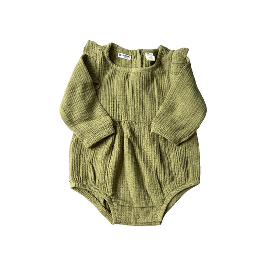 Colored Organics Girls light green Romper Size: 3-6 months light green