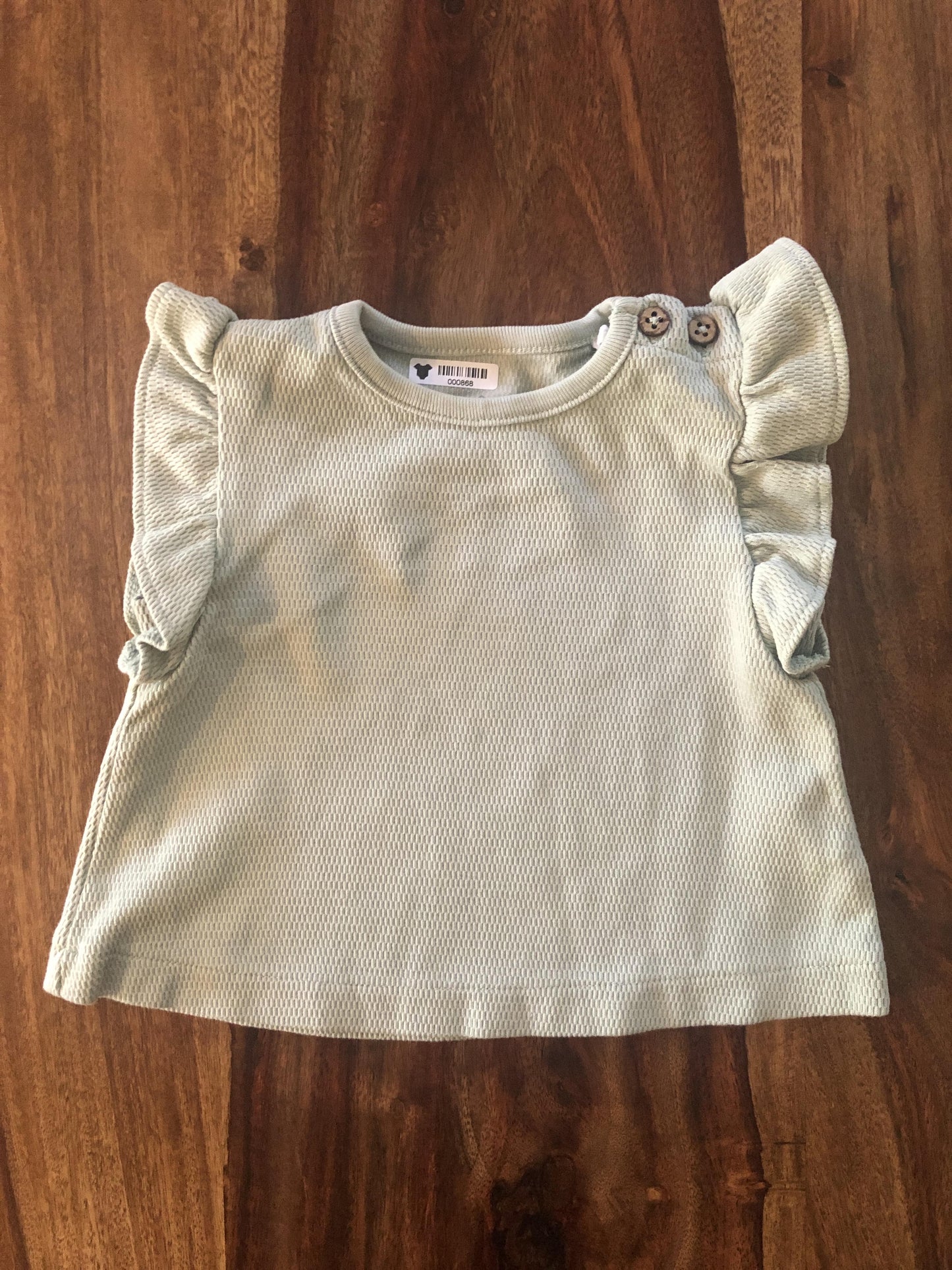 Oliver & Rain Girls light green Shirt Size: 6 months light green