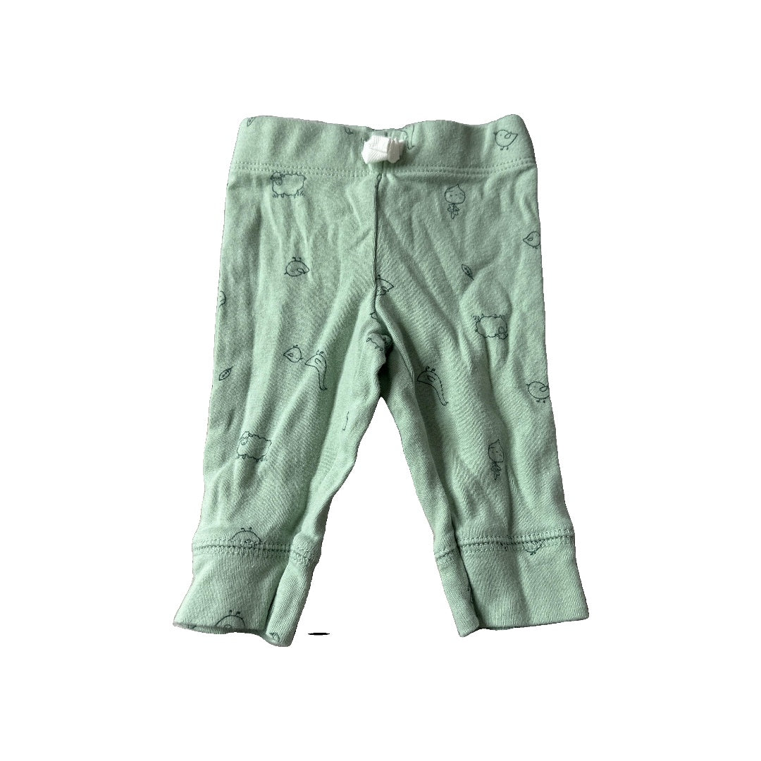 Carters Boys light green Pants Size: 0-3 months light green
