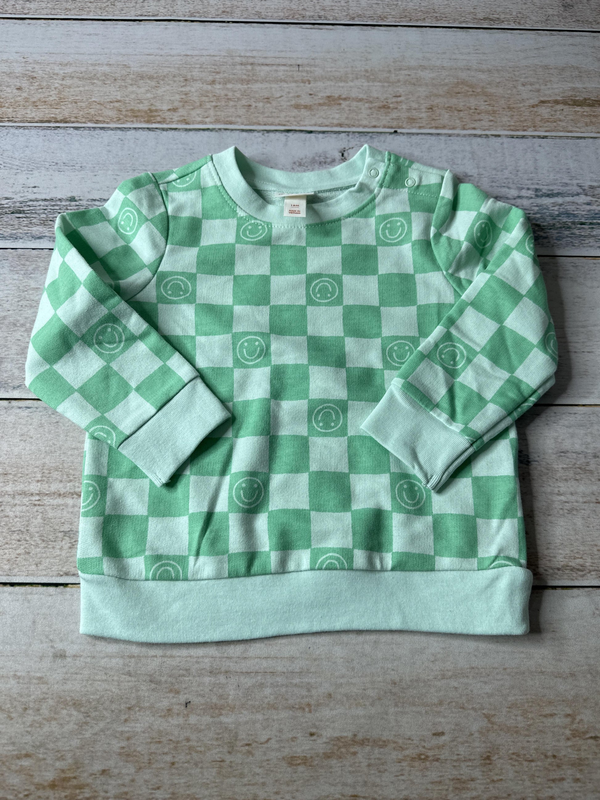 Cat & Jack Unisex light green Sweatshirt Size: 18 months light green