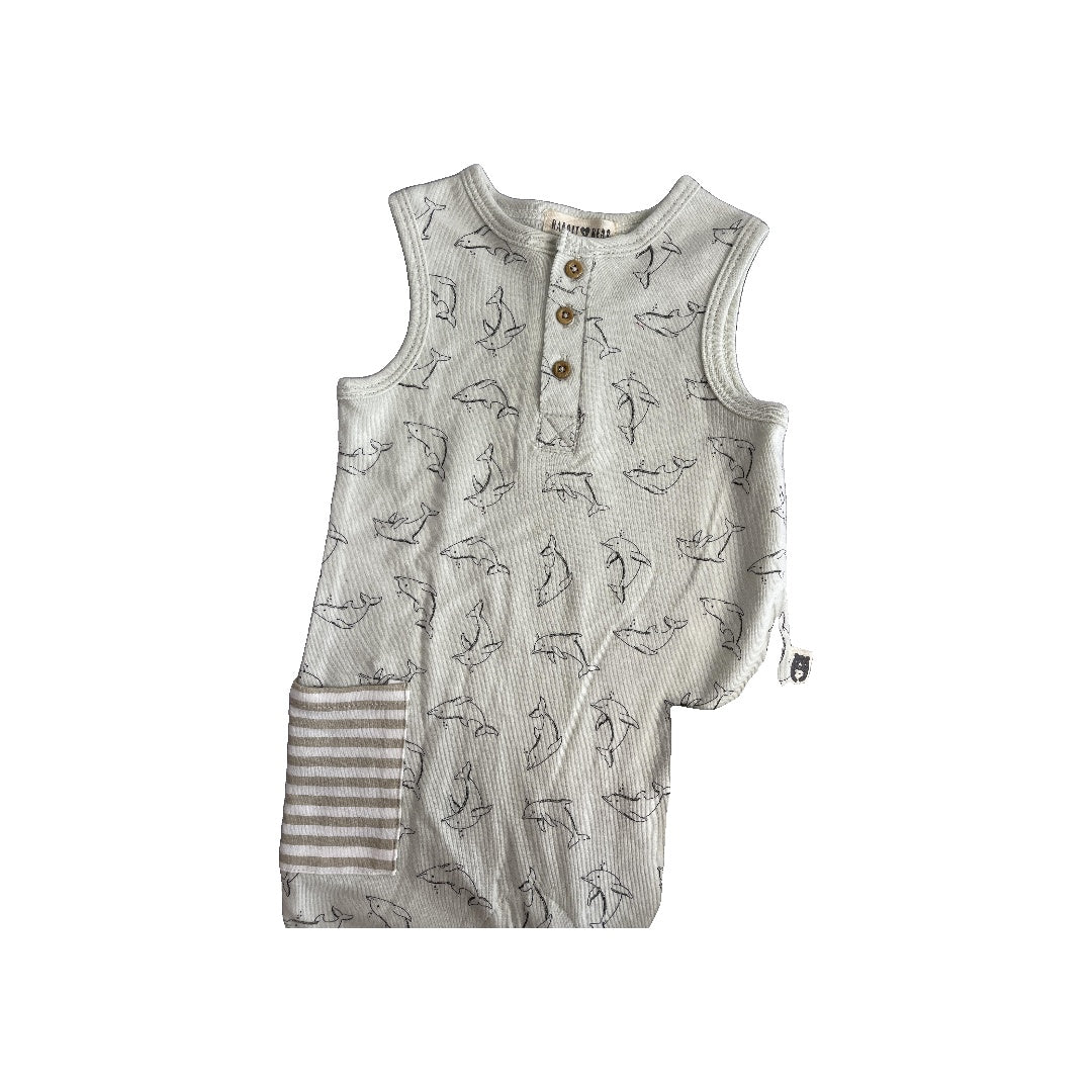 Rabbit Bear Boys light green Romper Size: 6-9 months light green