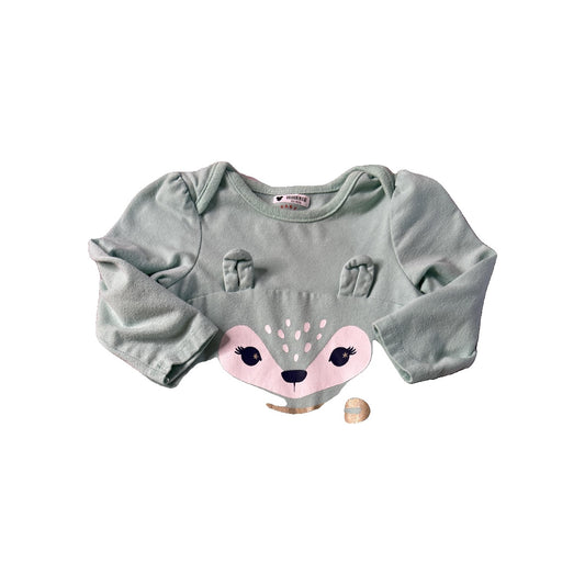 Cat & Jack Unisex light green Button Down Short Sleeve Size: 6-9 months light green