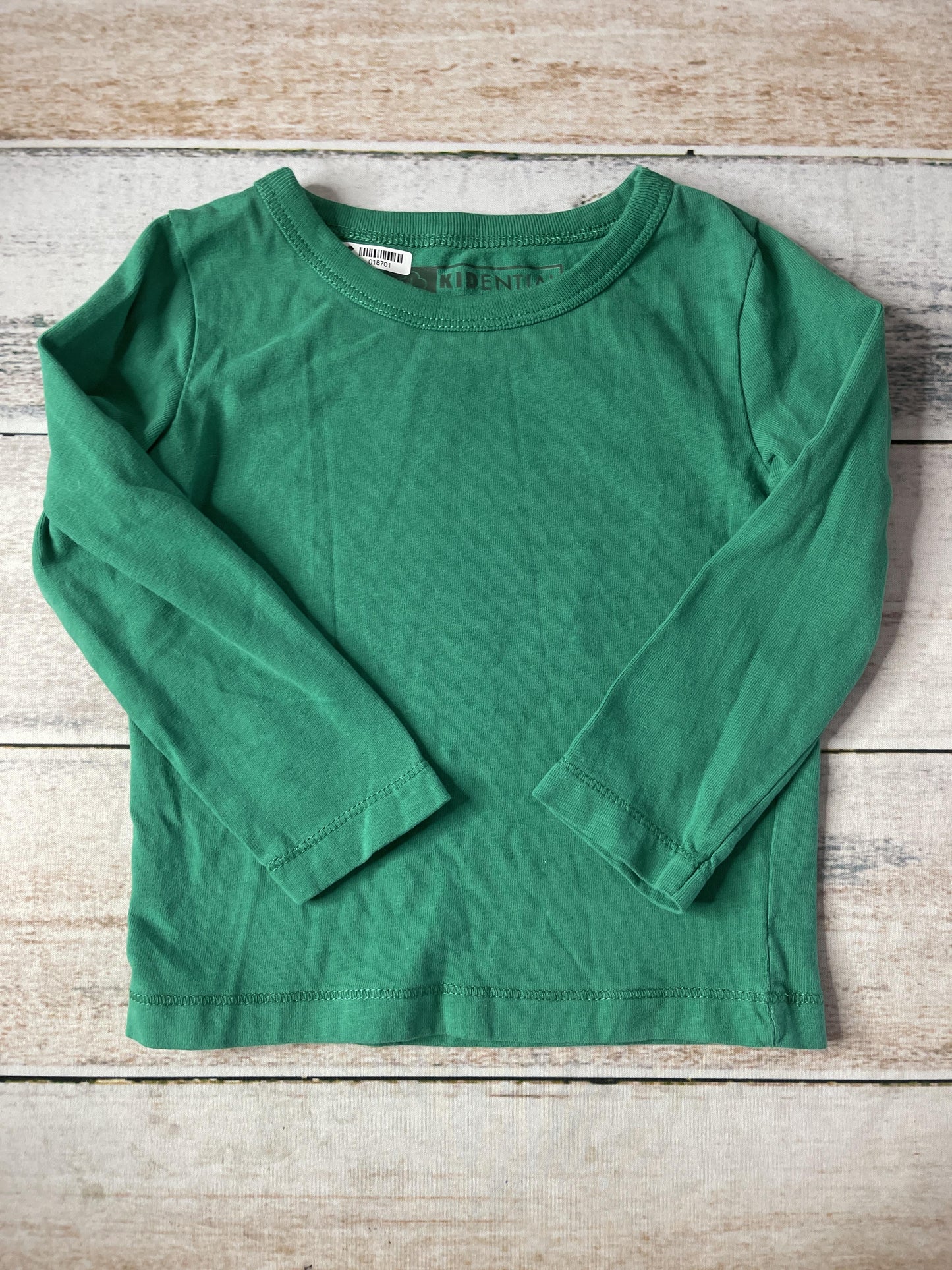 Kidential Unisex light green Long Sleeve T-Shirt Size: 2T light green