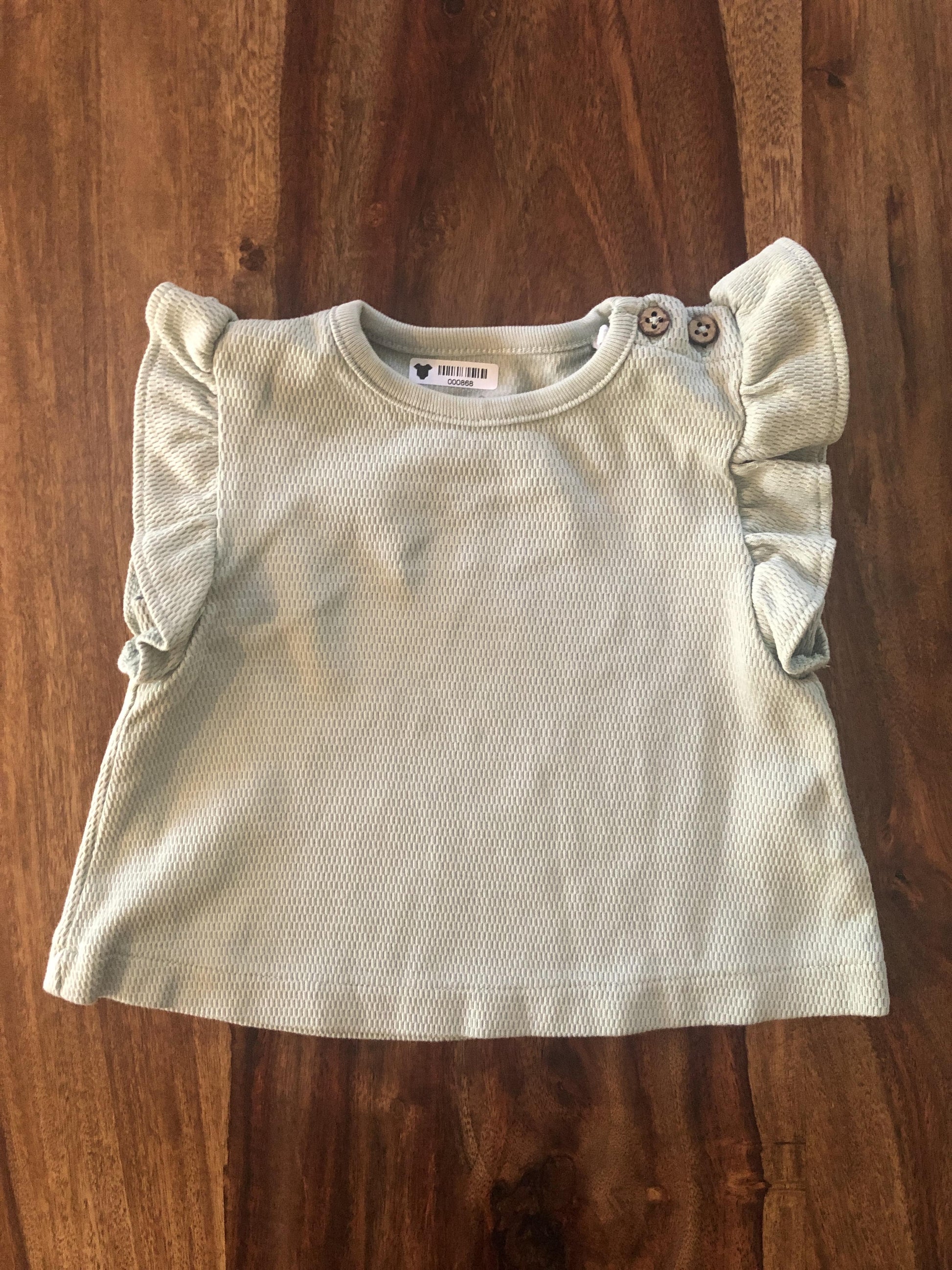 Oliver & Rain Girls light green Shirt Size: 6 months light green