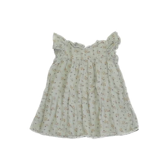 Vertbaudet Girls Light Green Dress Size: 4T Light Green