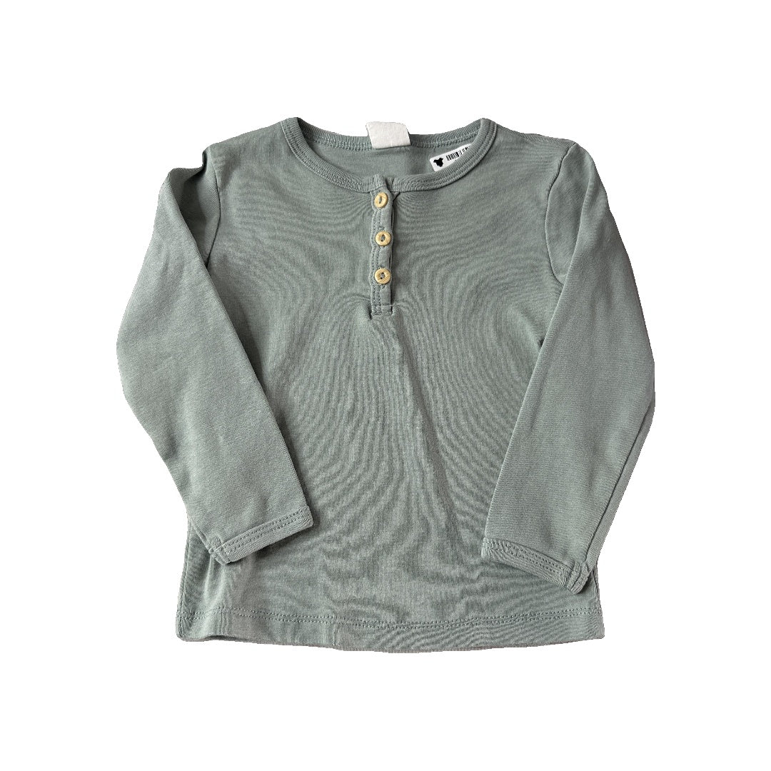 H&M Girls light green Long Sleeve T-Shirt Size: 12 months light green