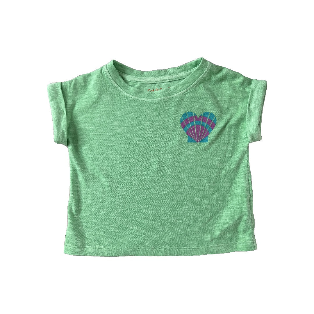 Cat & Jack Girls light green T-Shirt Size: 2T light green