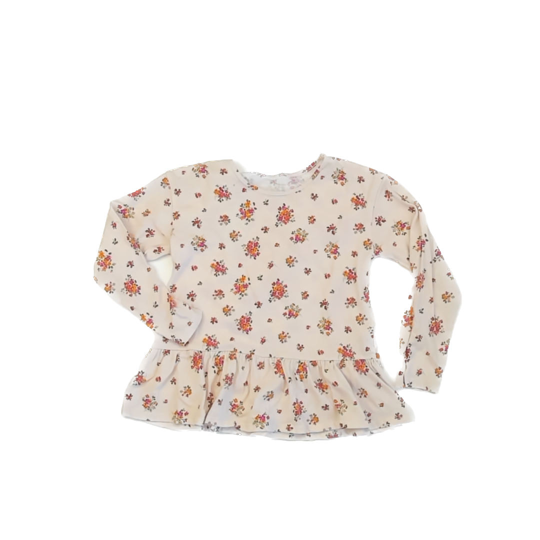 Children's Place Girls Light Pink | PInk Floral Long Sleeve Shirt Size: 5T Light Pink | PInk Floral