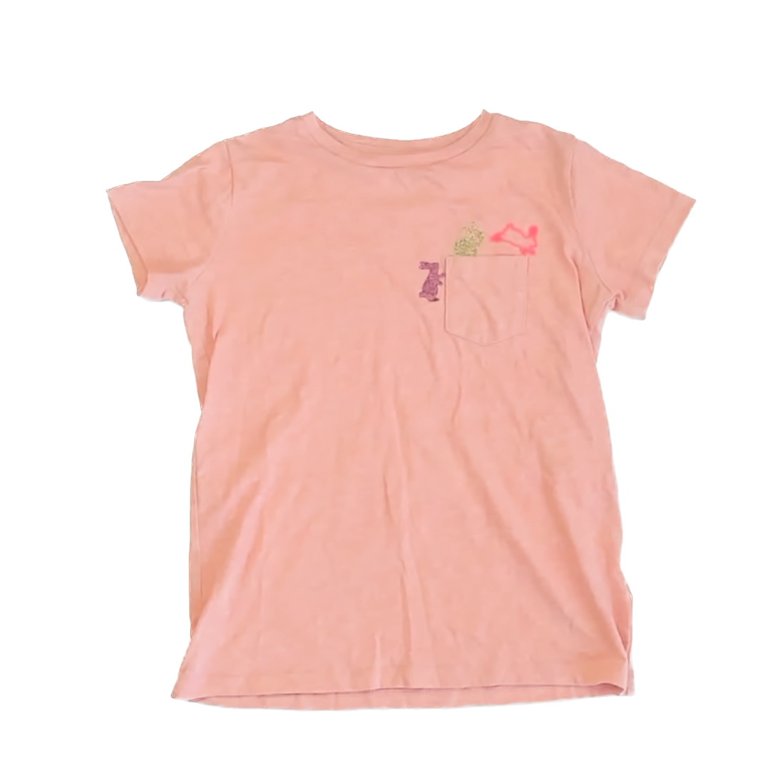 Crewcuts Girls Light PInk T-Shirt Size: M (8-9) Light PInk